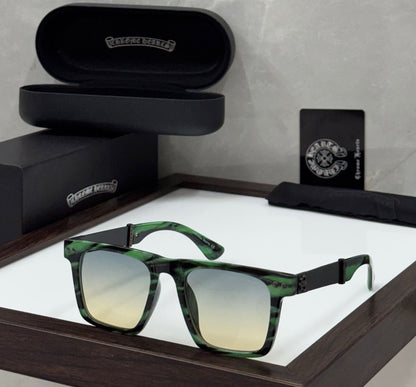 Chrome Heart-Shaped Sunglasses