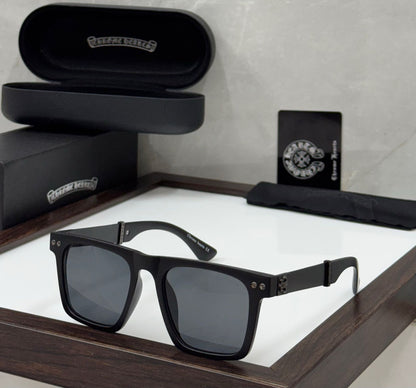Chrome Heart-Shaped Sunglasses